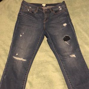 J Crew distressed stretch jeans